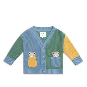 Huxbaby Boys' Hidden Hux Fisherman Cardigan Sweater